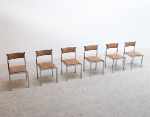 6 Cidue chrome dinning chairs