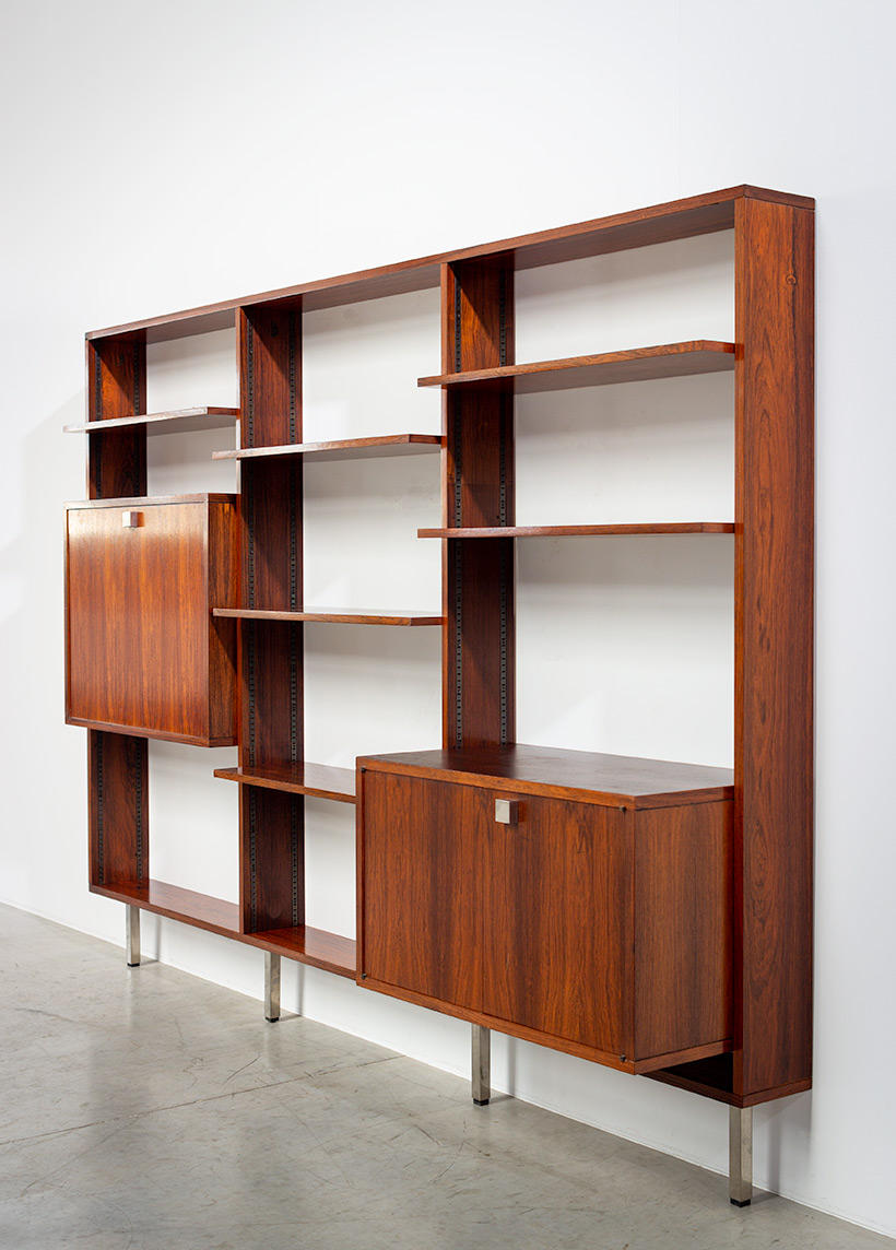 Alfred Hendrickx rosewood Wall unit with desk Belform 1960 img 10