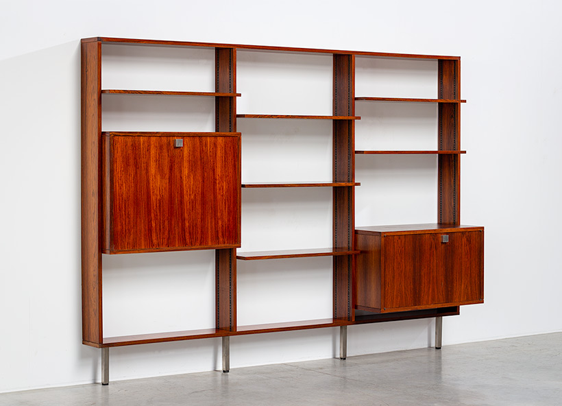 Alfred Hendrickx rosewood Wall unit with desk Belform 1960 img 7