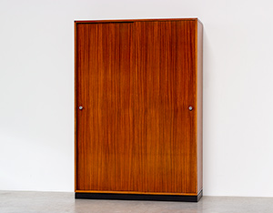 Alfred Hendrickx Zebrano wood wardrobe for Belform 1960