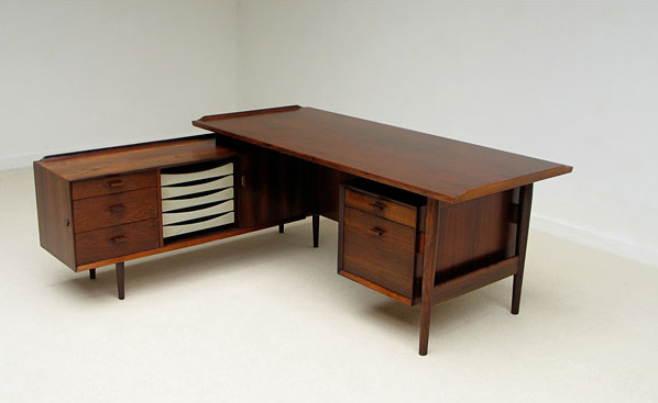 Arne Vodder rosewood office desk Sibast Furniture 1955