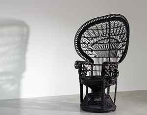 Black Peacock chair or Emmanuelle chair 1970