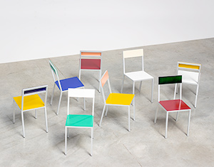 Eight chairs Designed by Fien Muller and Hannes Van Severen for Valerie Objects