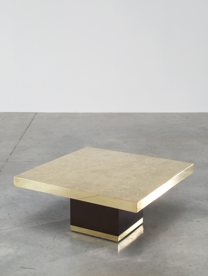 Etched brass side table by Georges Mathias