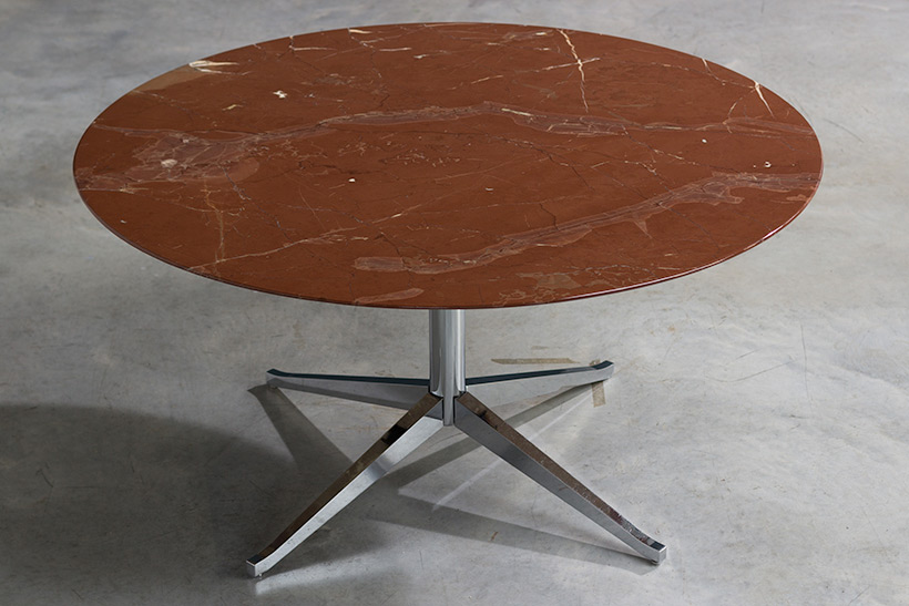Florence Knoll table or desk in rojo Alicate marble 1961 img 6