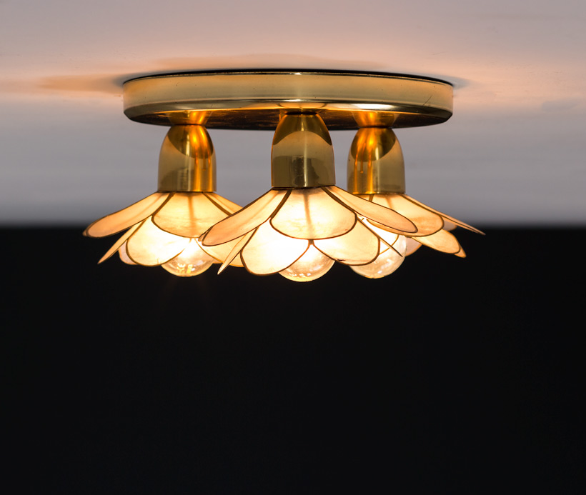 Flower Lotus Ceiling Lamp Mother Of Pearl Boulanger Furniture Love - Lotus Flower Ceiling Light Large