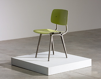 Friso Kramer 1960 Lime and grey metal Revolt chair