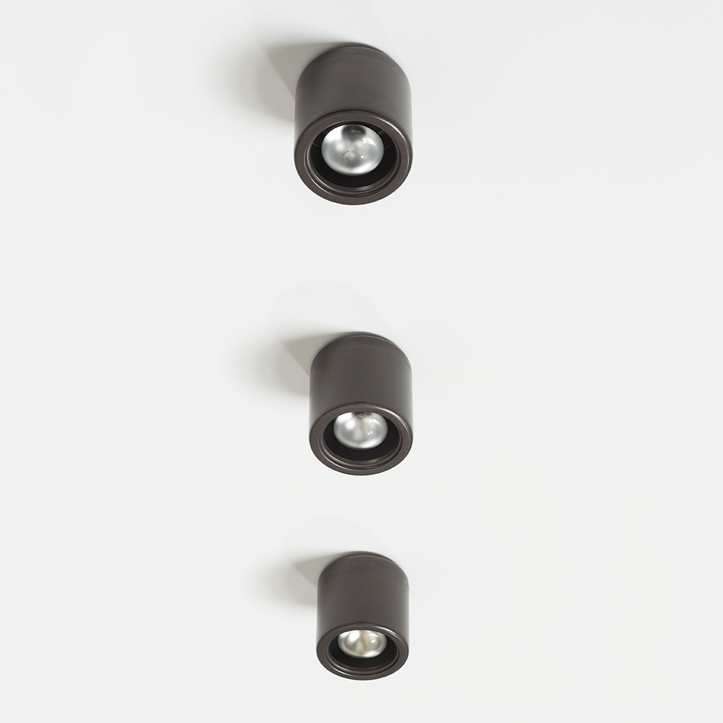 Gino Sarfatti for Arteluce set of three ceiling lights model 3047