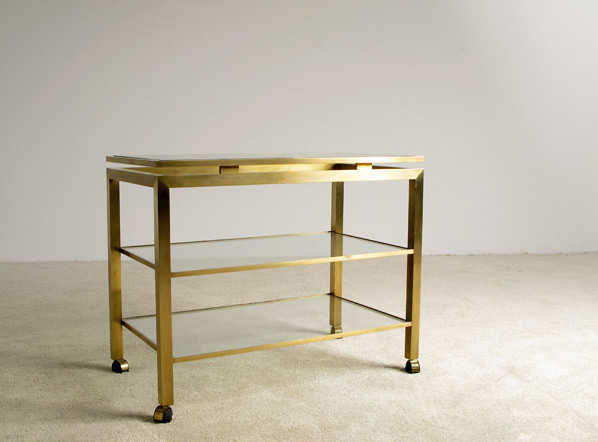 Guy Lefevre brass Trolly bar Maison Jansen