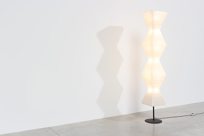 Isamu Noguchi Akari Light Shoji Paper, Paper Column Floor Lamp