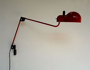 Joe Colombo Red Topo office lamp Stilnovo