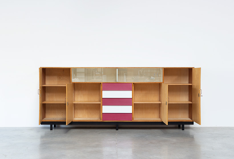 Large modernism Formica sideboard with a play of colors circa 1950 img 8