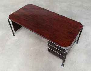 Luisa and Ico Parisi rosewood executive desk for MIM