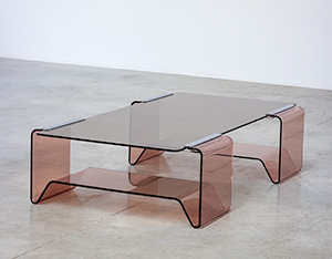 Michel Dumas Plexiglass coffee table Roche Bobois 1970s