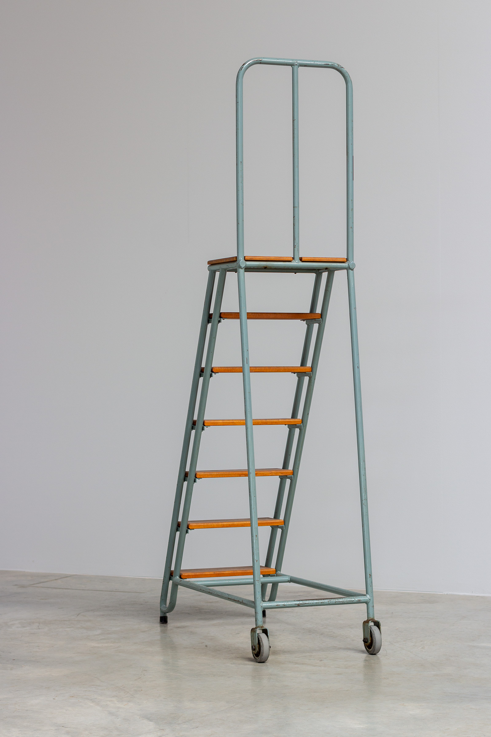Mid Century Industrial Library Ladder 1950s