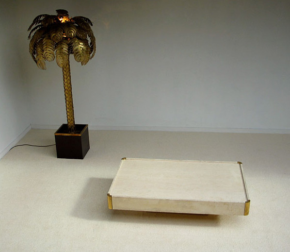 Modern rectangular Coffee table Willy Rizzo 1970