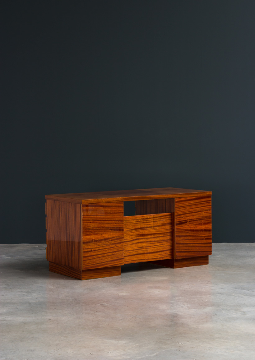 Modernist wooden desk in the spirit of David Hicks
