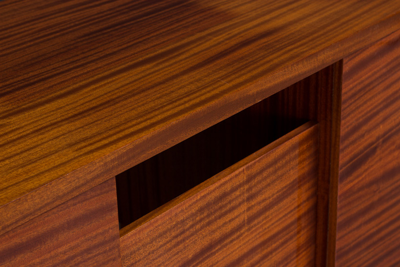 Modernist wooden desk in the spirit of David Hicks img 6