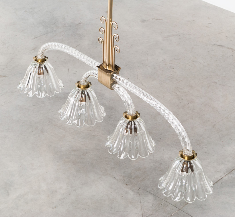 Murano glass chandelier by Archimede Seguso 1930 img 6