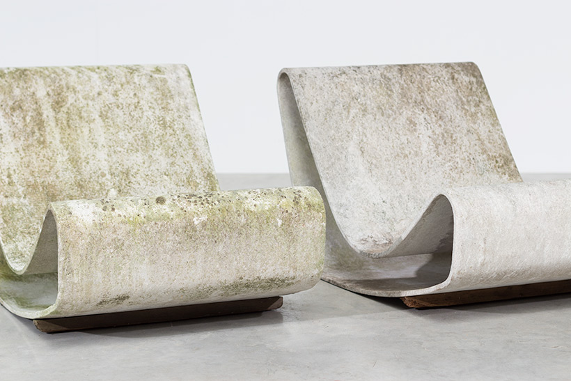 Pair Modern Concrete loop chairs by Willy Guhl Eternit AG 1954 img 3