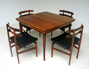 Palisander dinning table and chairs Ole Wanscher 1950
