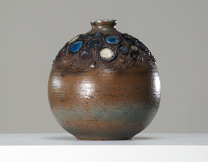Perignem round shaped vase Belgian Ceramic