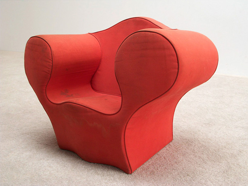Ron Arad archetypal Big Easy chair characterized by the voluptuous curves i...