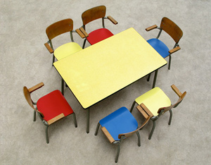 School table with 6 chairs for children Tubax
