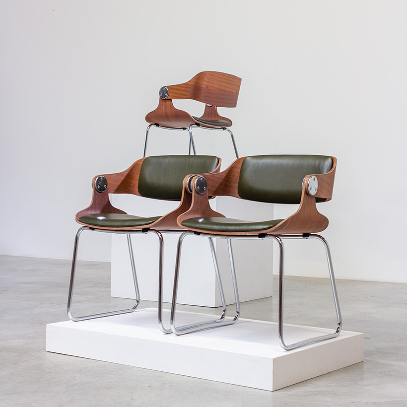 Set of four Eugen Schmidt dining chairs 1960