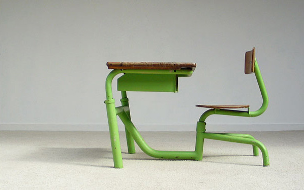 Single seat school desk Jean Prouve 1950