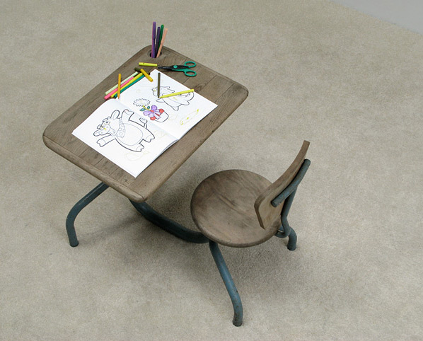 Single seat school desk Jean Prouve