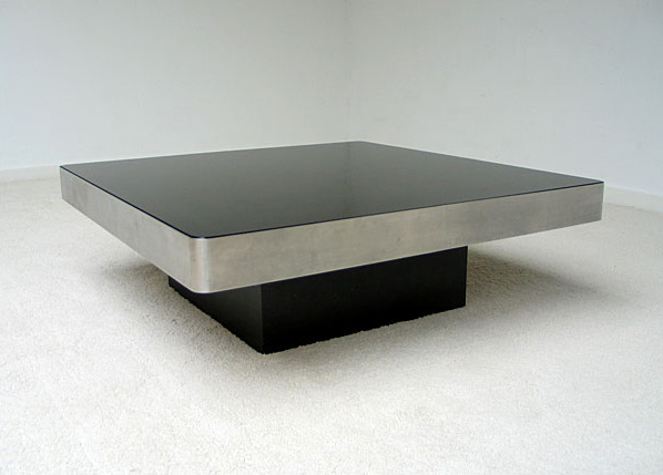 Square Coffee table Willy Rizzo 1970 Italy