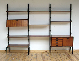 Teak Modern Wall Unit Louis van Teeffelen