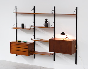 Teak Wall Unit Poul Cadovius with desk Royal System