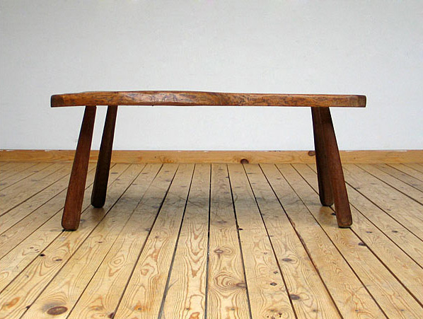 Unique freeform wooden custom coffee table