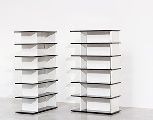 Wim Rietveld pair bookcases shelving units room divider for De Bijenkorf
