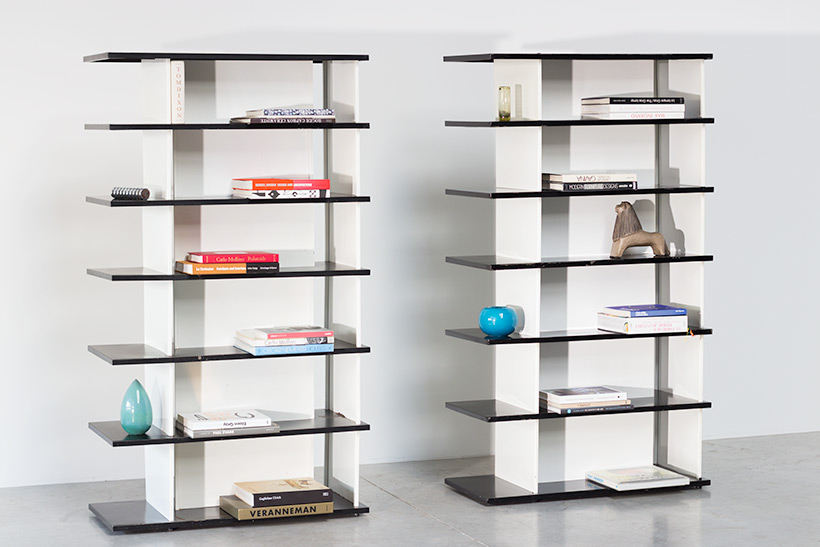 Wim Rietveld pair bookcases shelving units room divider for De Bijenkorf img 9