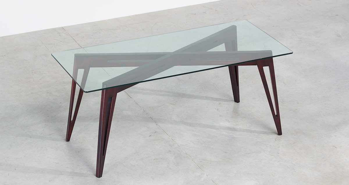 Rectangular dining table, Italian manufacturing. Attr. Franco Campo & Carlo Graffi, circa 1950.