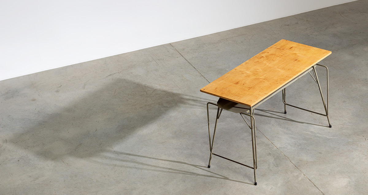 Writing table designed by Belgian architect and designer Willy Van Der Meeren (1923–2002) for Tubax 1953.